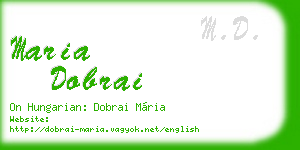 maria dobrai business card